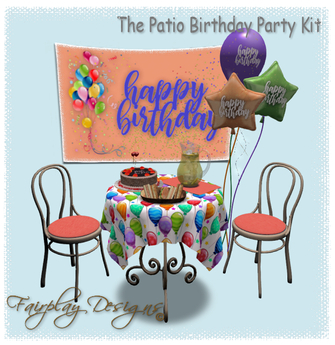 Second Life Marketplace - Patio Birthday Party Kit